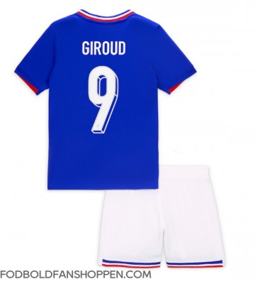 Frankrig Olivier Giroud #9 Hjemmebanetrøje Børn EM 2024 Kortærmet (+ Korte bukser)